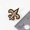 Rhinestone Fleur De Lis Stud Earrings Mardi Gras