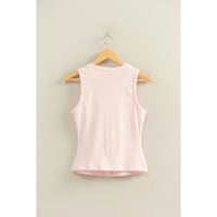 Ribbed Knit Tank - Soft Pink