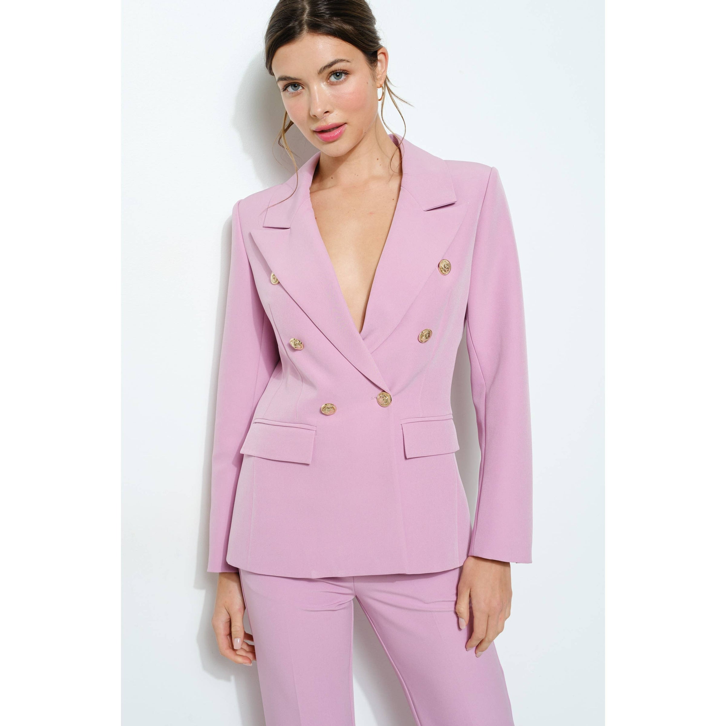Natasha Fitted Blazer - Pink