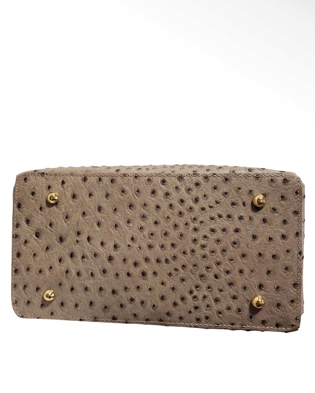 Milana Ostrich Handbag - Taupe