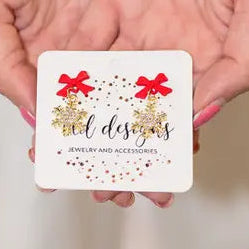 Snowflake Earrings - Gold