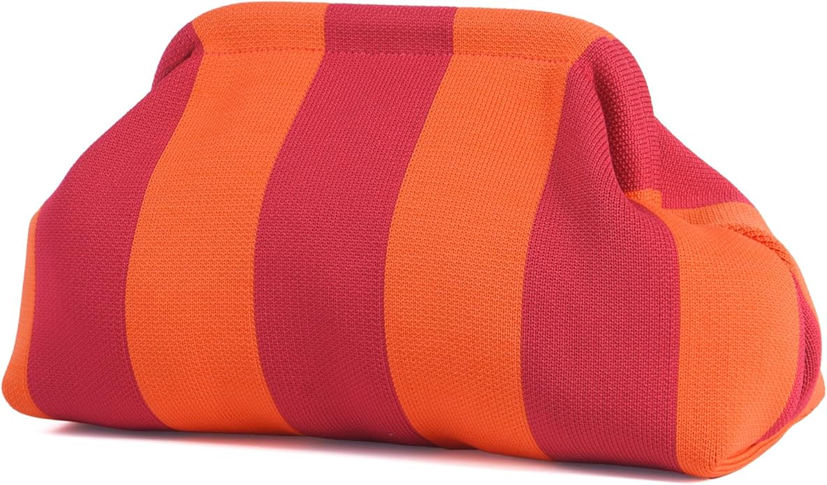 The Emma Clutch - Orange/Magenta