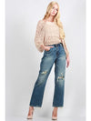 Distressed Dad Jeans - High Rise