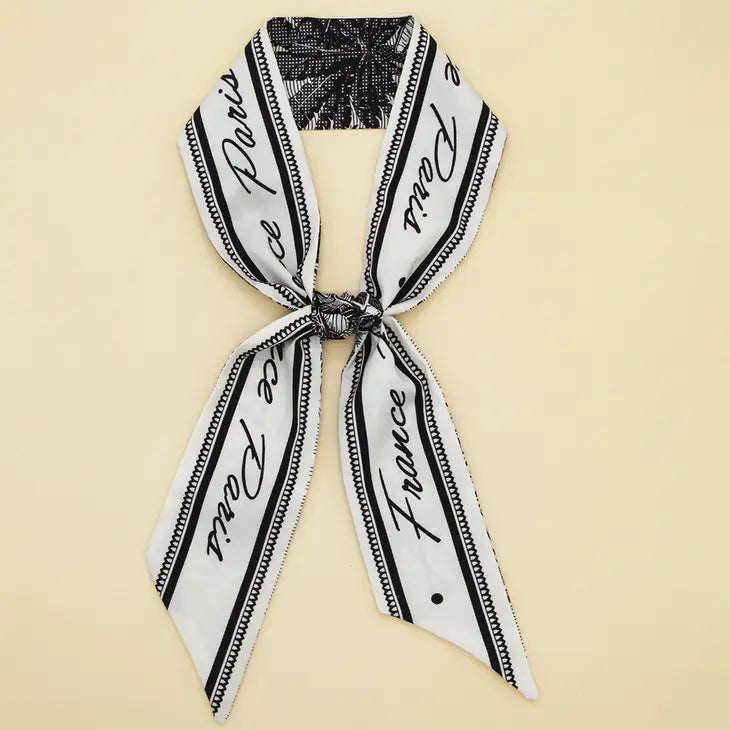 Paris France Twilly Skinny Scarf