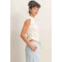 Synched Waist Top - Off White