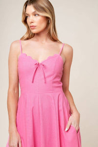 Sweetheart Midi Sundress - Pink