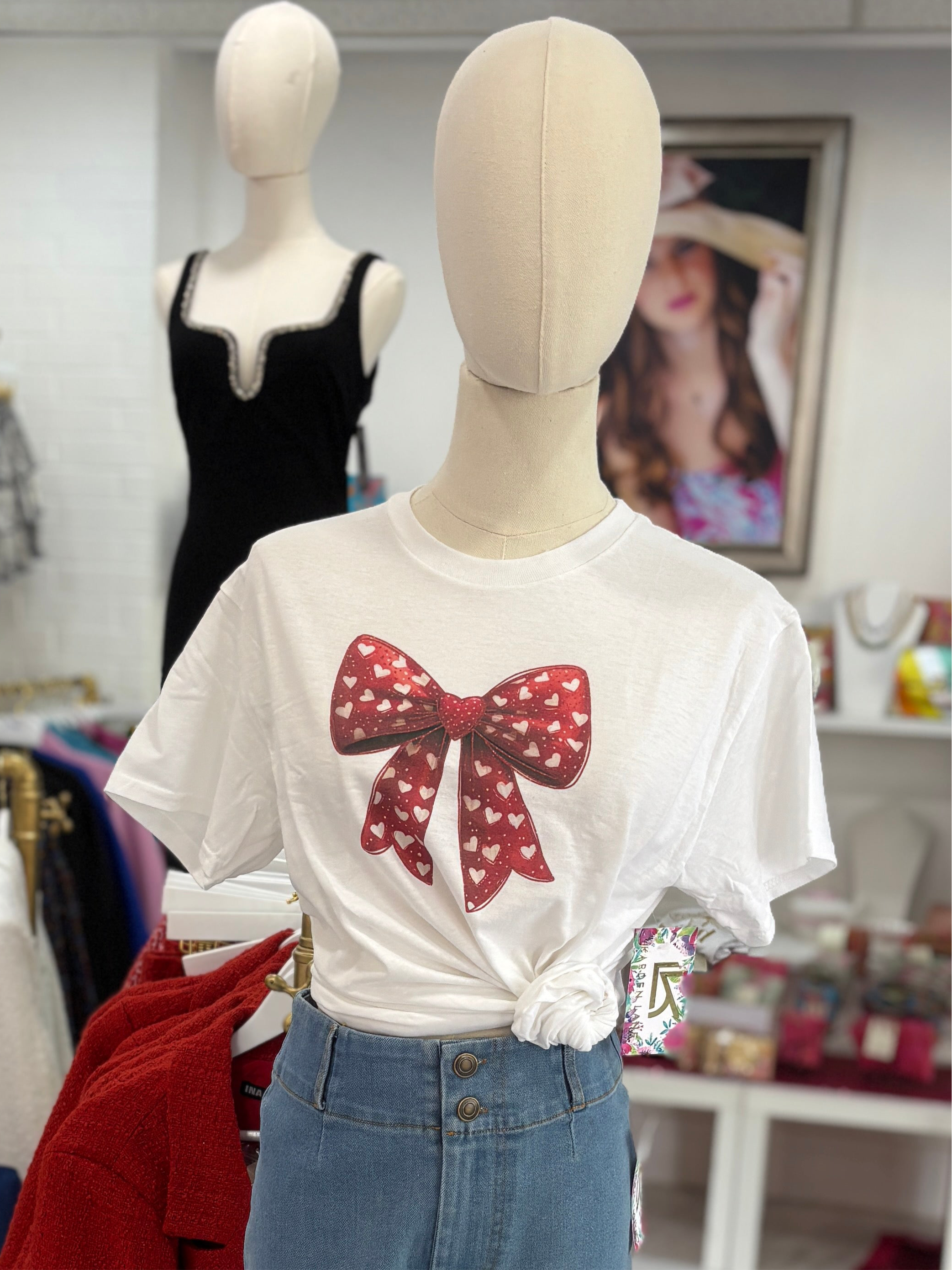 Valentines Bow Graphic Tee