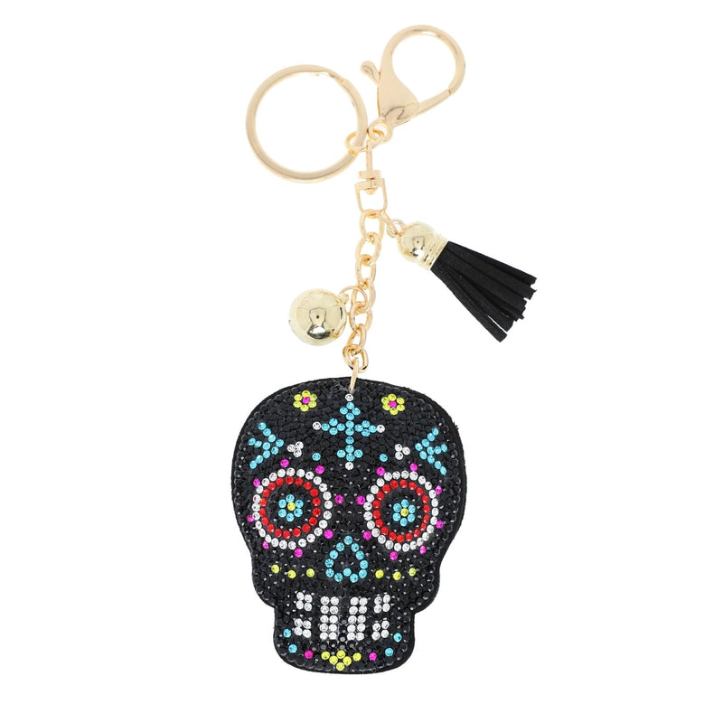 Sugar Skull Keychain - Black