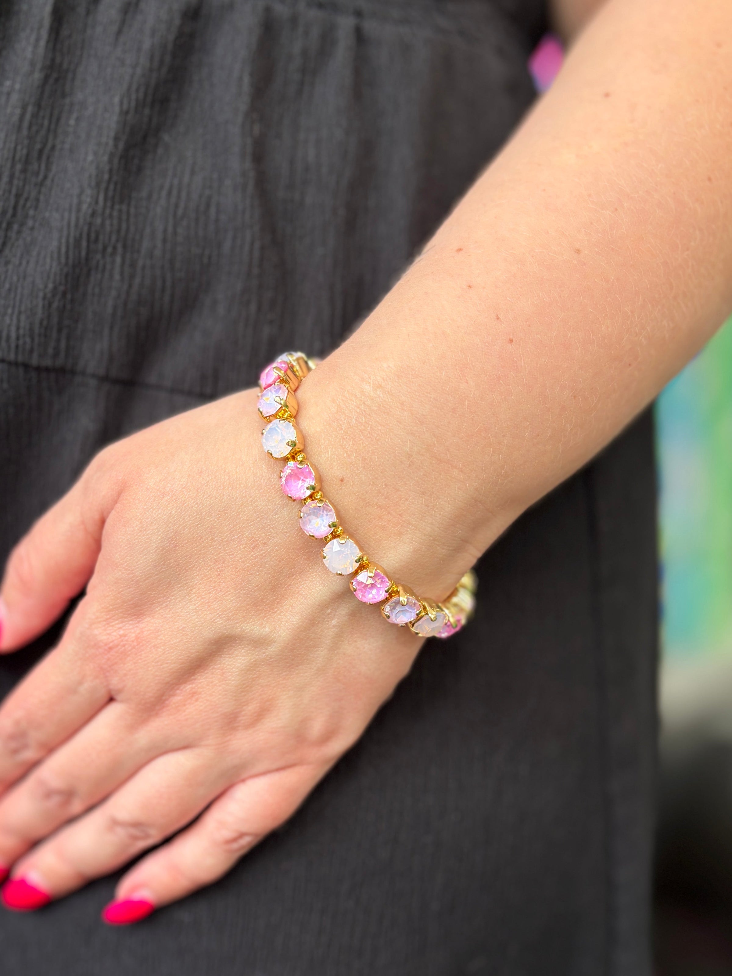 Crystal Vault Bracelet - Pink Mix