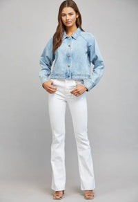 Cropped Denim Jacket - Light Denim