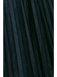 Black Pleated Midi Skirt - Belted