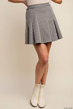 Knit Mini Skirt - Silver