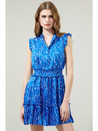 ONE LEFT!!! Merrick Blue Sleeveless Mini Dress