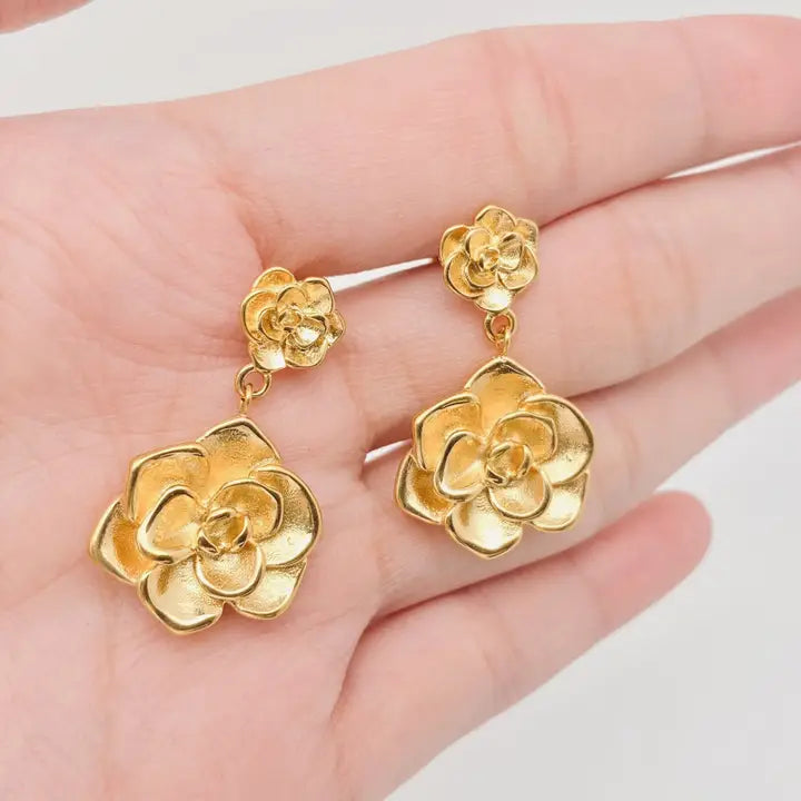 Rose Pendant Earrings