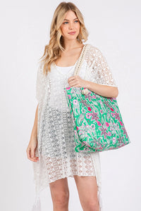 Giraffe Beach Tote - Green