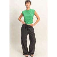 Synched Waist Top - Green
