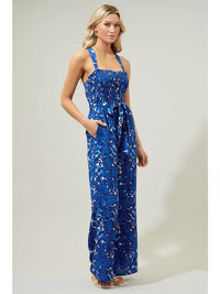 Ava Blue Floral Jumpsuit