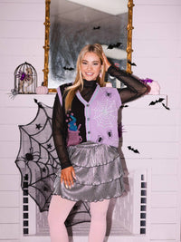 Ruffle Shimmer Skort - Silver