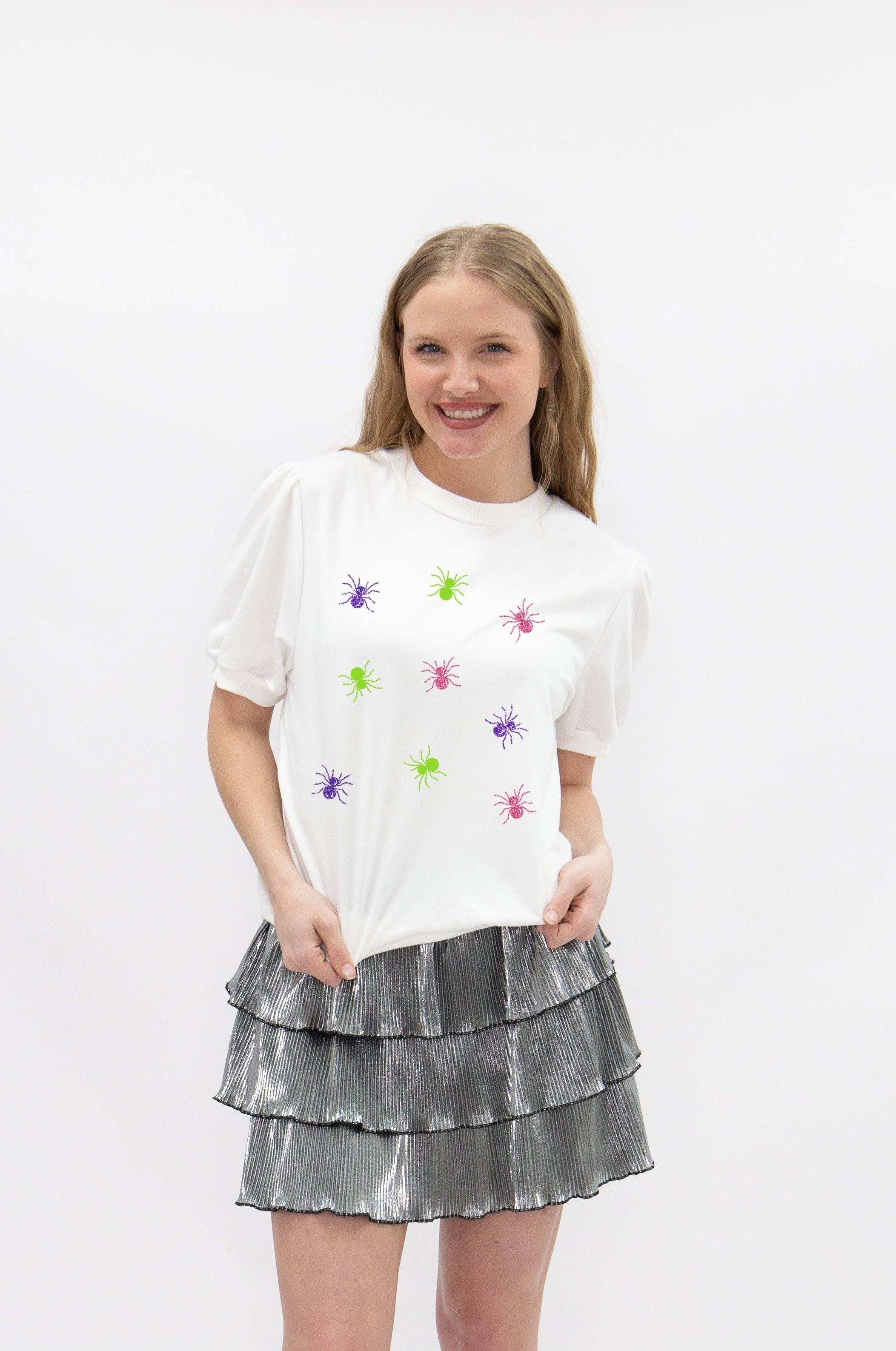 Spider Puff Sleeve Top
