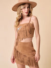 Rodeo Ready Wesley Studded Fringe Skirt