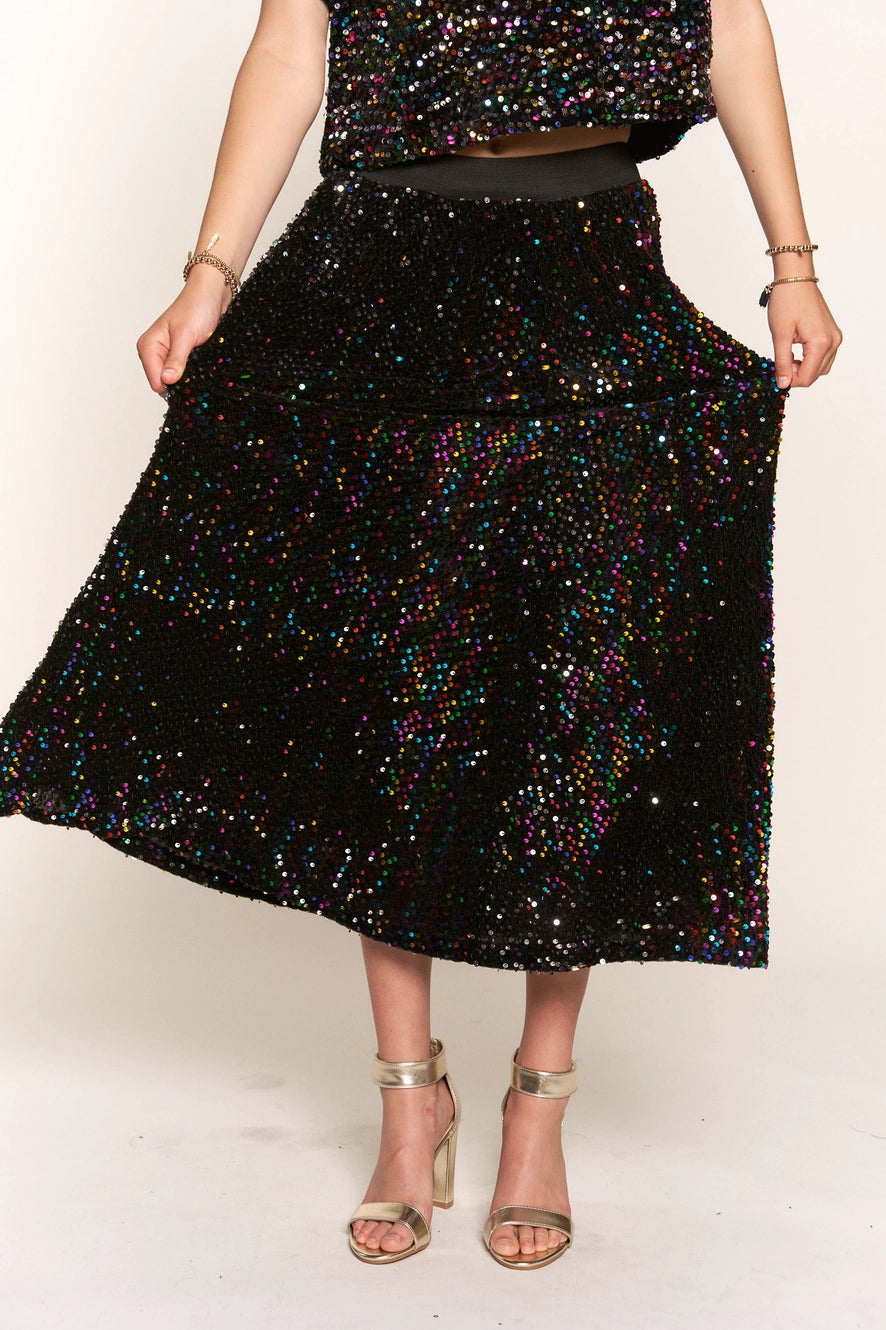 Sequin Maxi Skirt