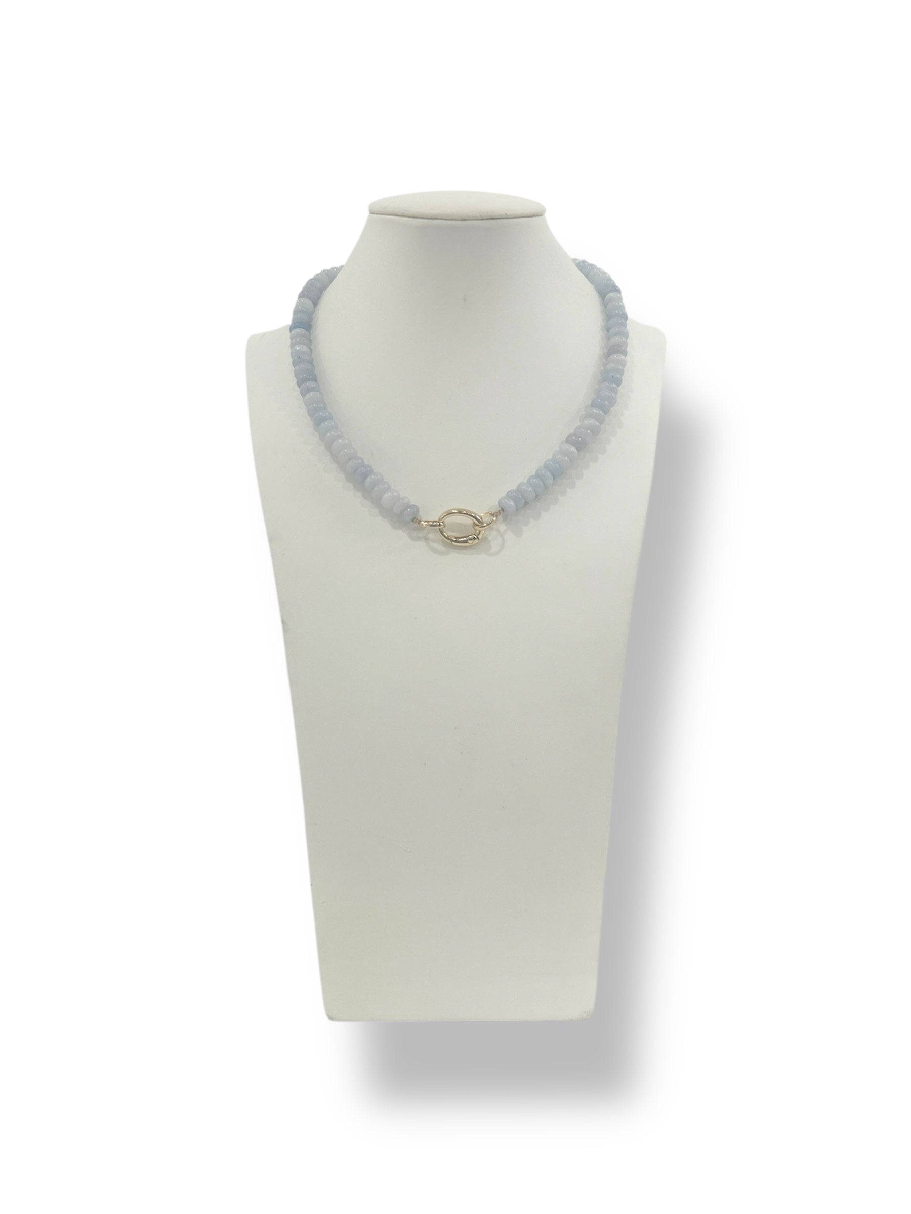 Candy Gemstone Beaded Necklace - Dusty Blue