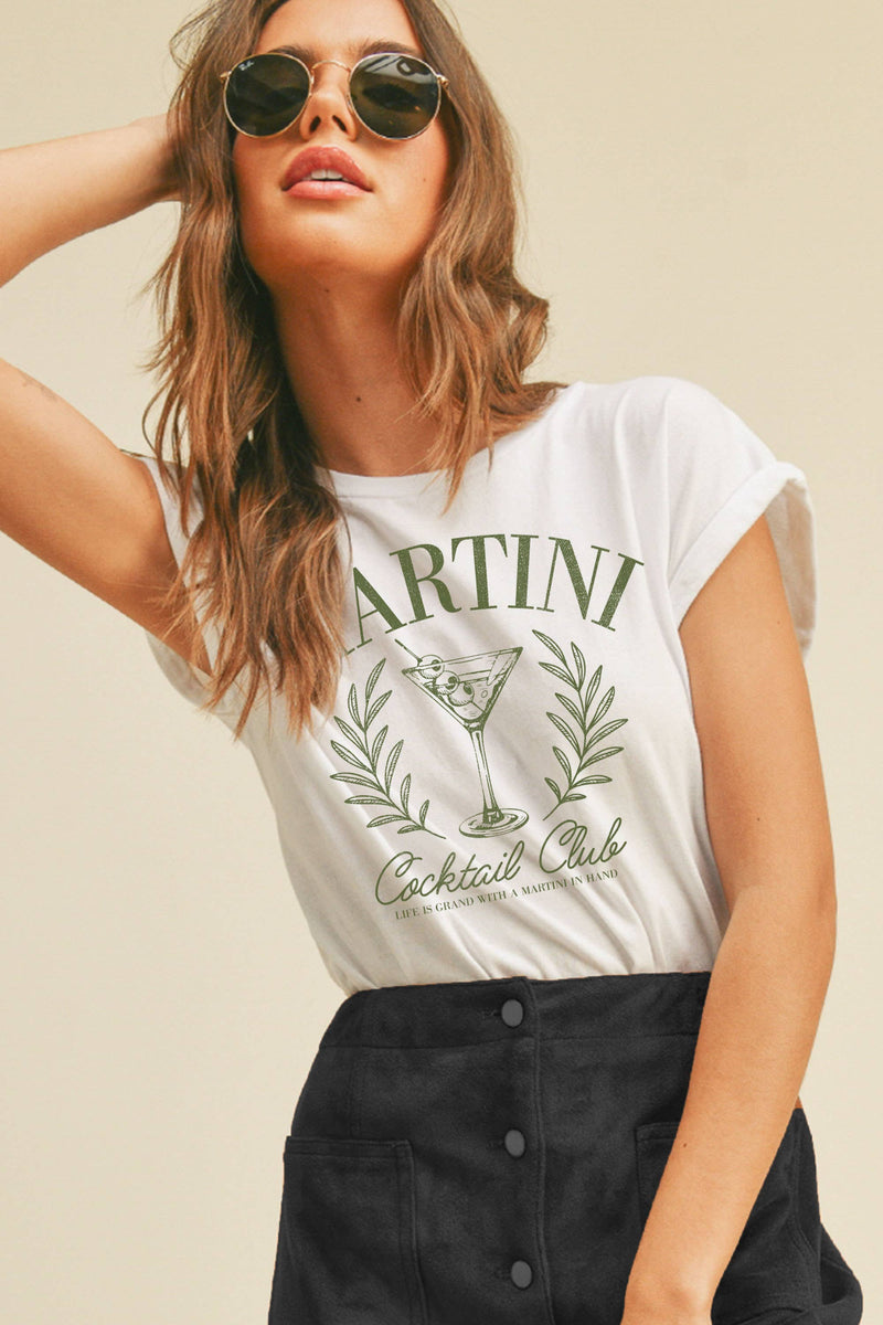 Martini Cocktail Club Graphic Tee