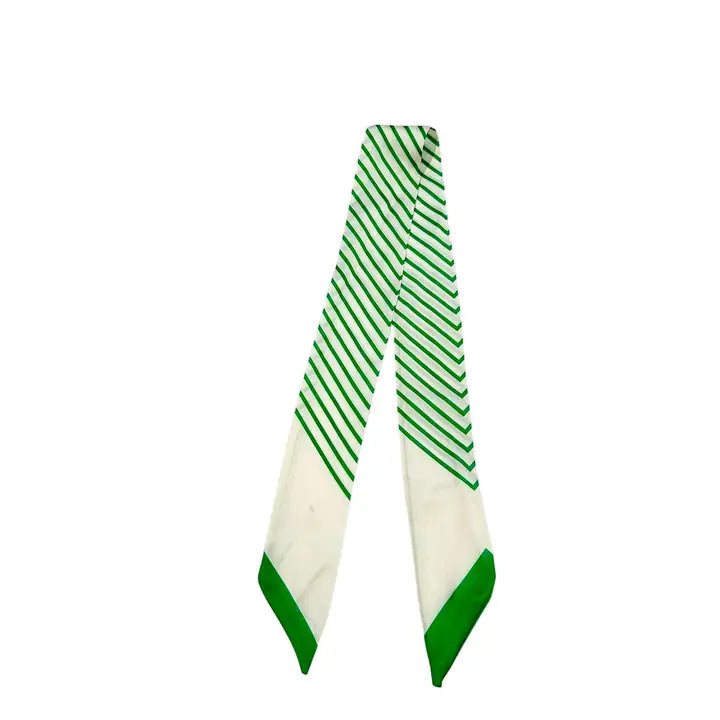 Twilly Scarf - Green/Cream