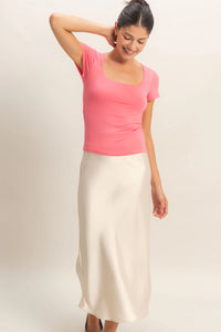 Everyday Basic Top - Taffy Pink