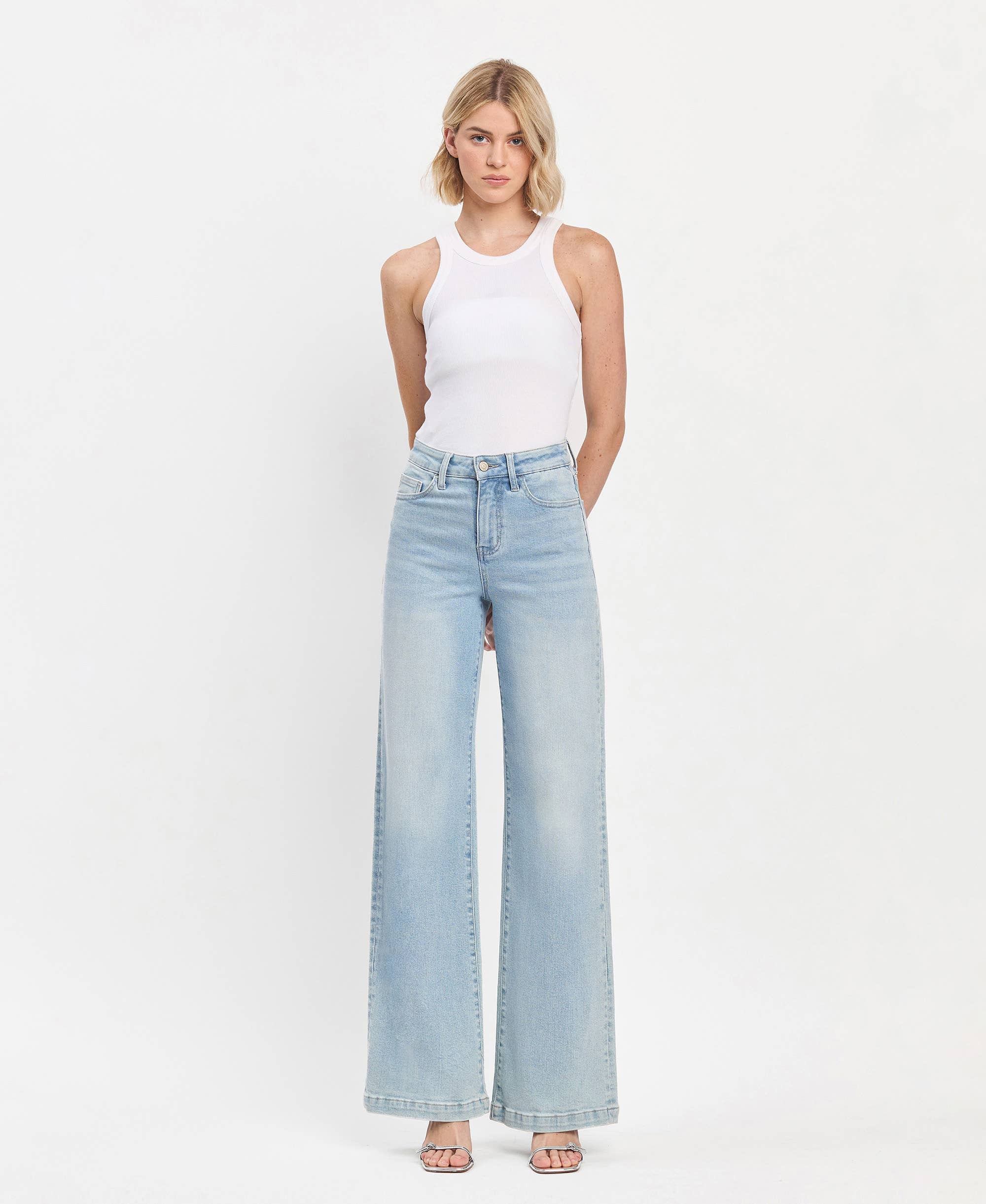 Festival Wide Leg Jeans - Light Wash