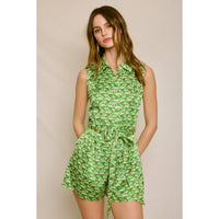 Feel Fresh Sash Belted Romper