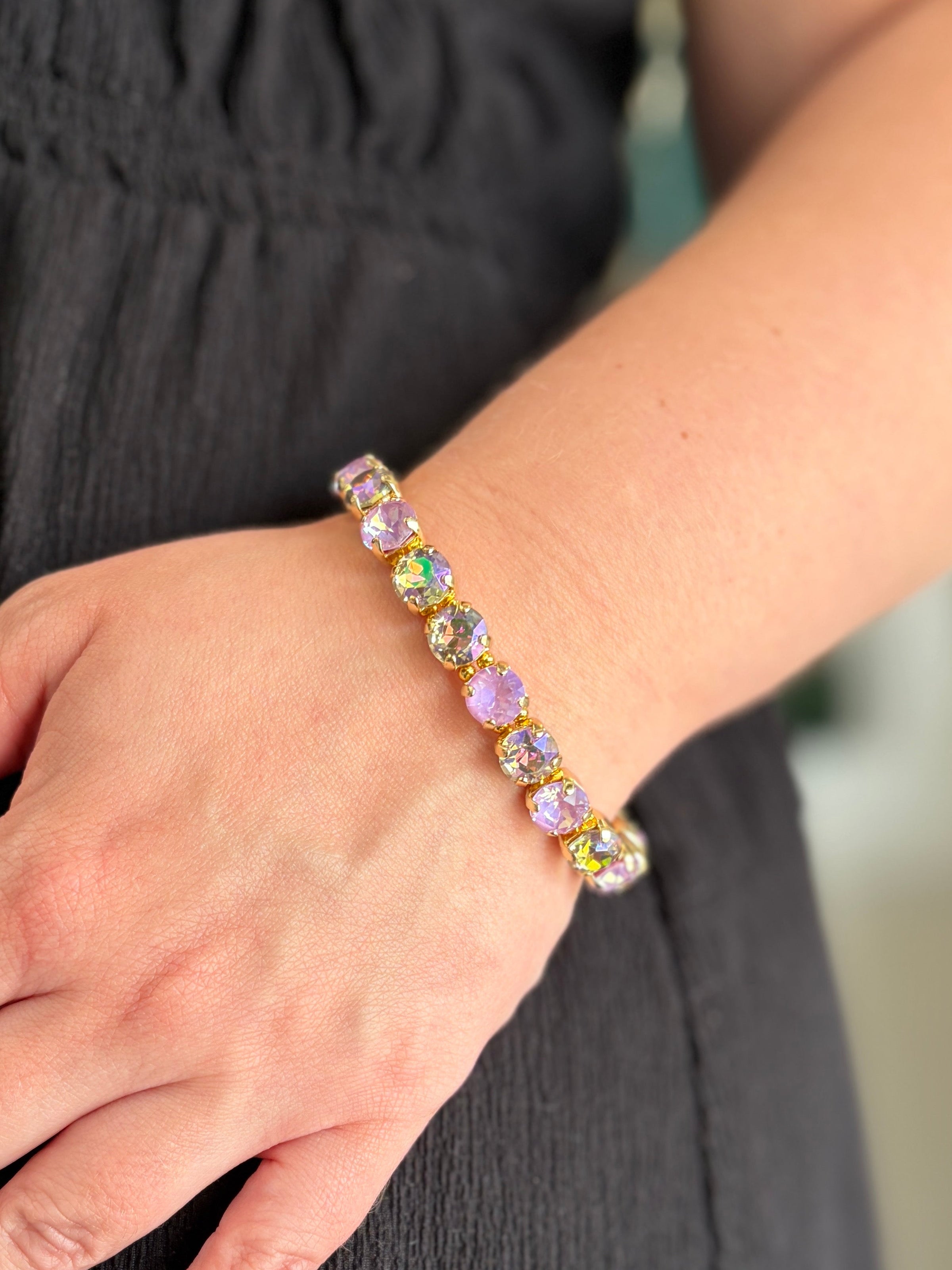 Crystal Vault Bracelet - Purple Mix