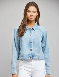 Cropped Denim Jacket - Light Denim
