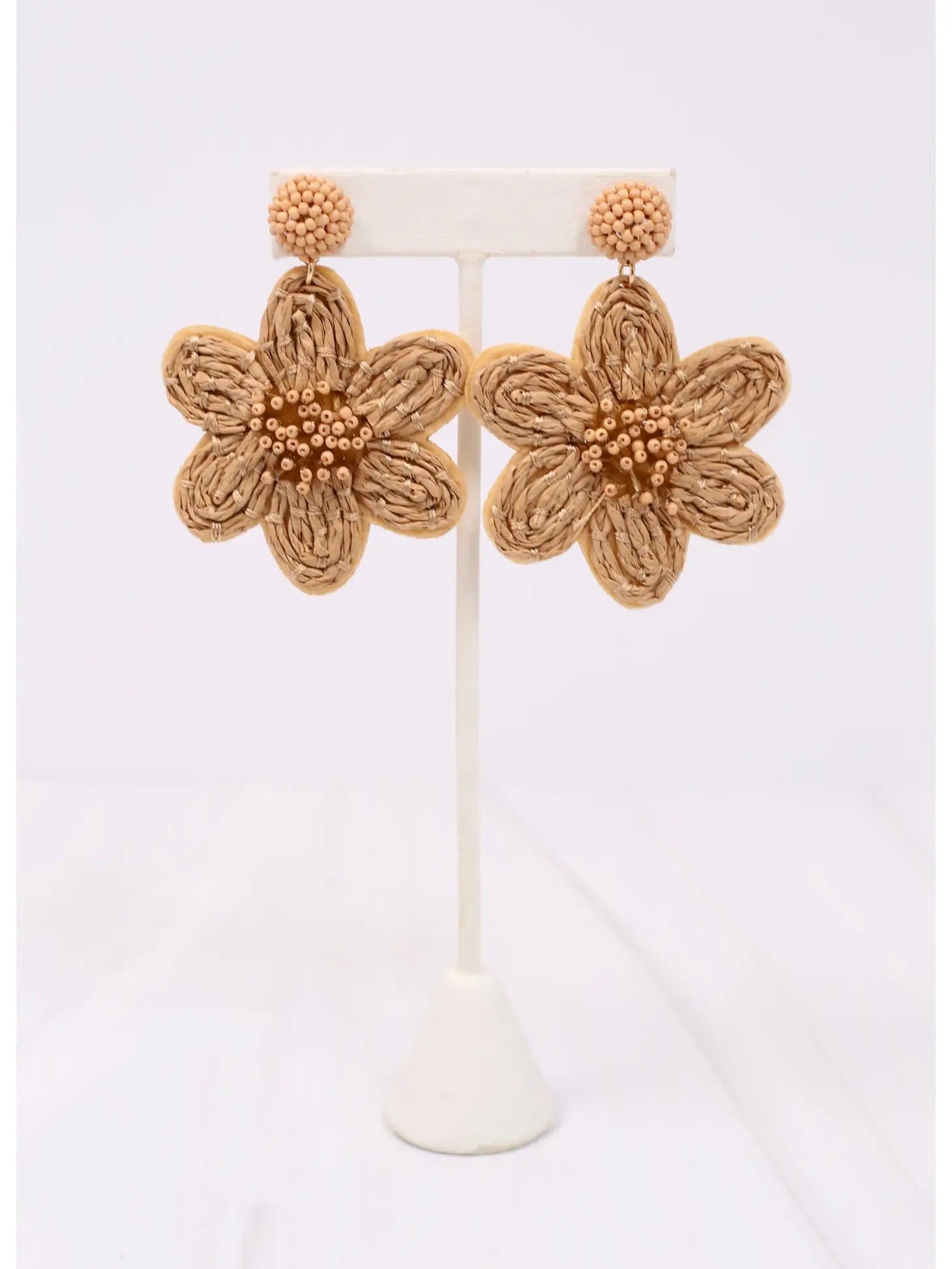 Dorion Wicker Flower Earrings