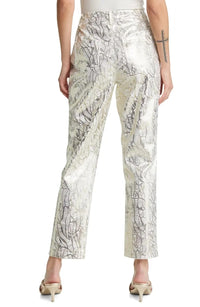 Metallic Straight Pants