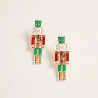 Nutcracker Earrings - Green