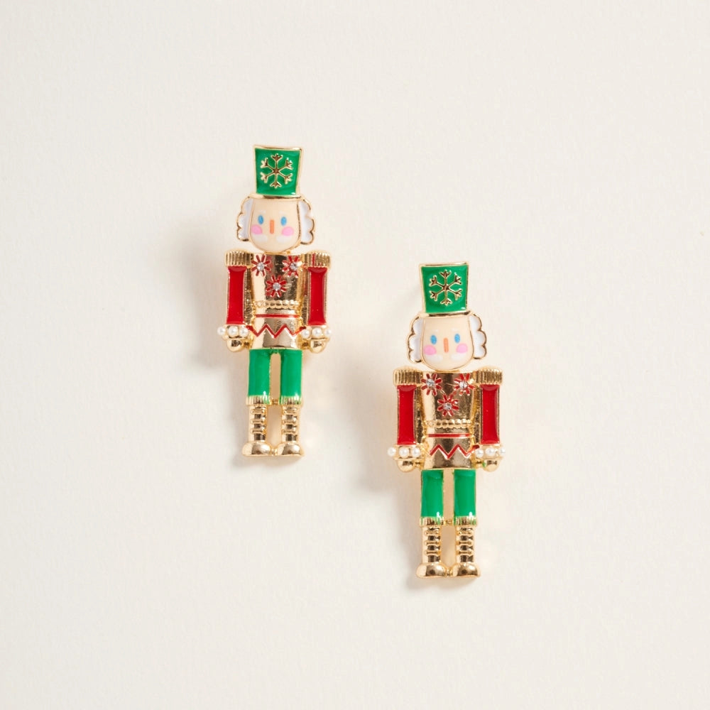 Nutcracker Earrings - Green