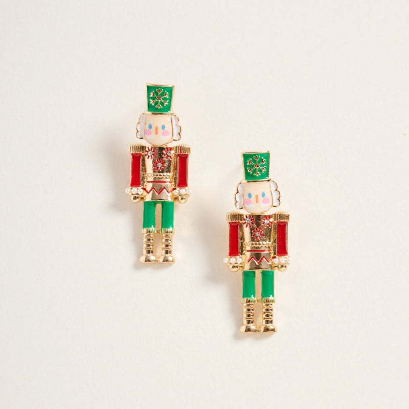Nutcracker Earrings - Green
