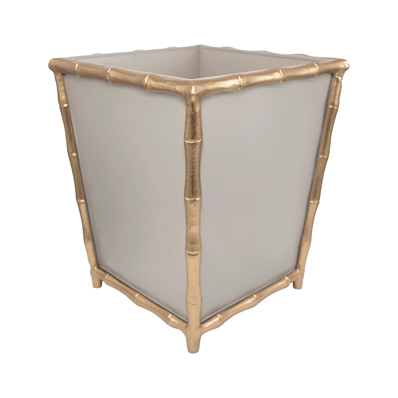 Mattie Square Wastebasket - White