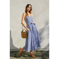 Pin Stipe Midi Dress