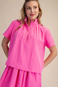 Jenny Collared Blouse - Pink