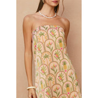 The Tropics Strapless Mini Dress