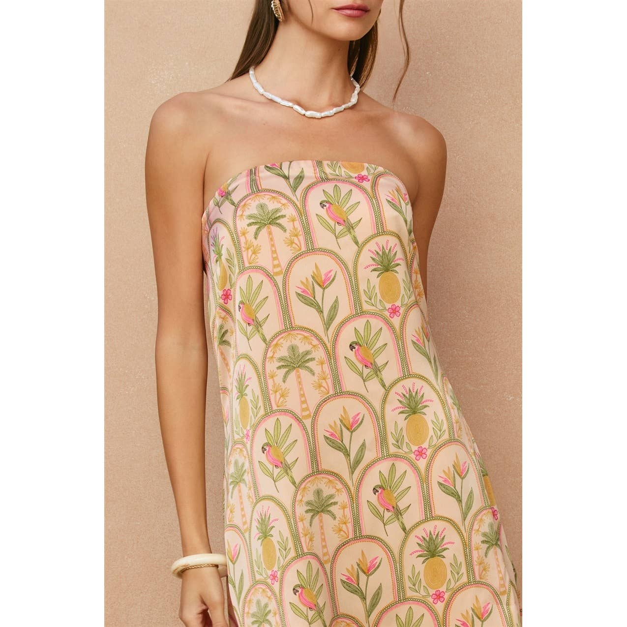 The Tropics Strapless Mini Dress
