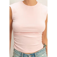 Cap Sleeve Top - Soft Pink