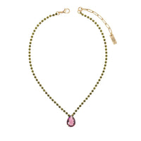 TOVA Milli Necklace - Khaki/Amethyst