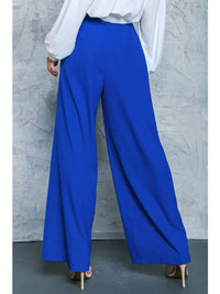 Wide Leg Trousers - Blue
