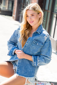 Denim Button Up Shacket