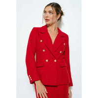 Natasha Tweed Blazer - Red