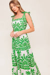 The Tropics Maxi Dress - Ivory Green