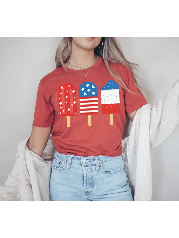 Patriotic Pop Graphic T-shirt - White